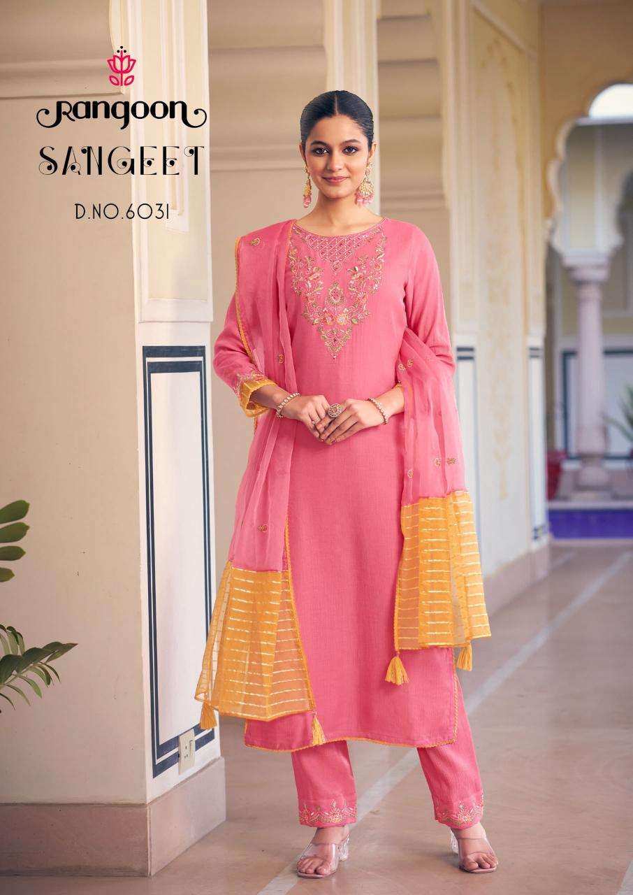Rangoon sangeet series 6301-6304 viscose wholesale suit