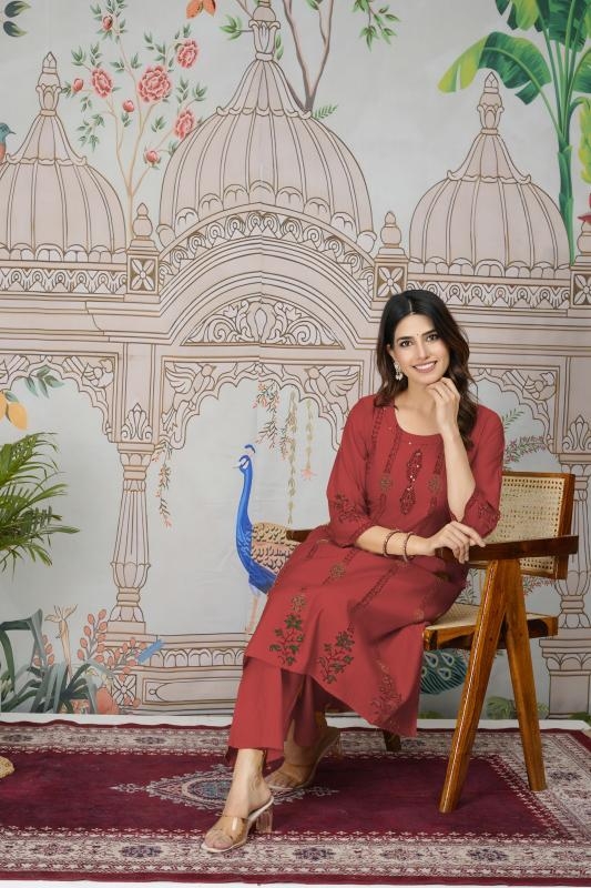 rashmika vol 2 series 1017-1020 viscose roman silk kurti with bottom