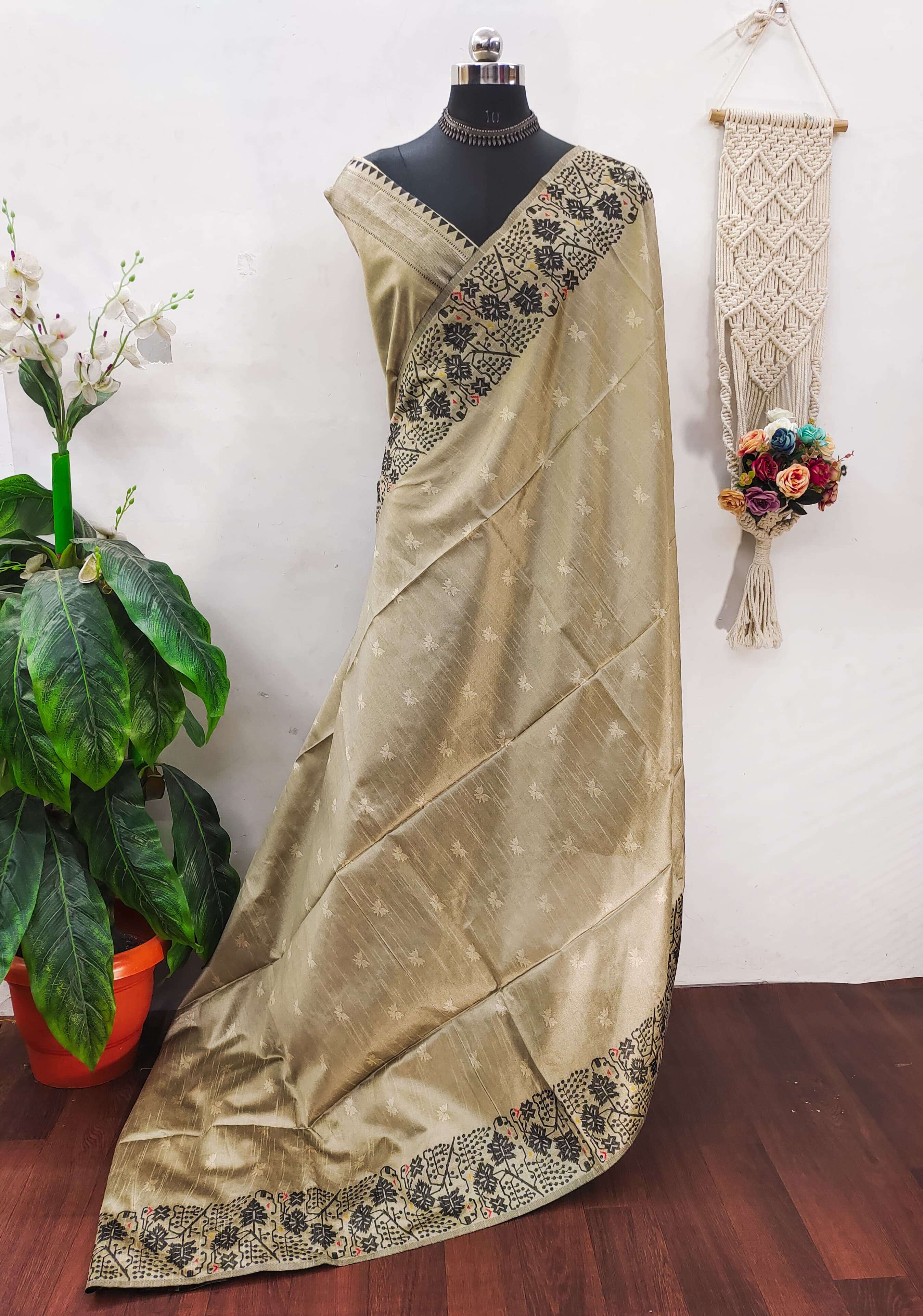  RAW SILK 105 designer Banglori Handloom raw silk saree 