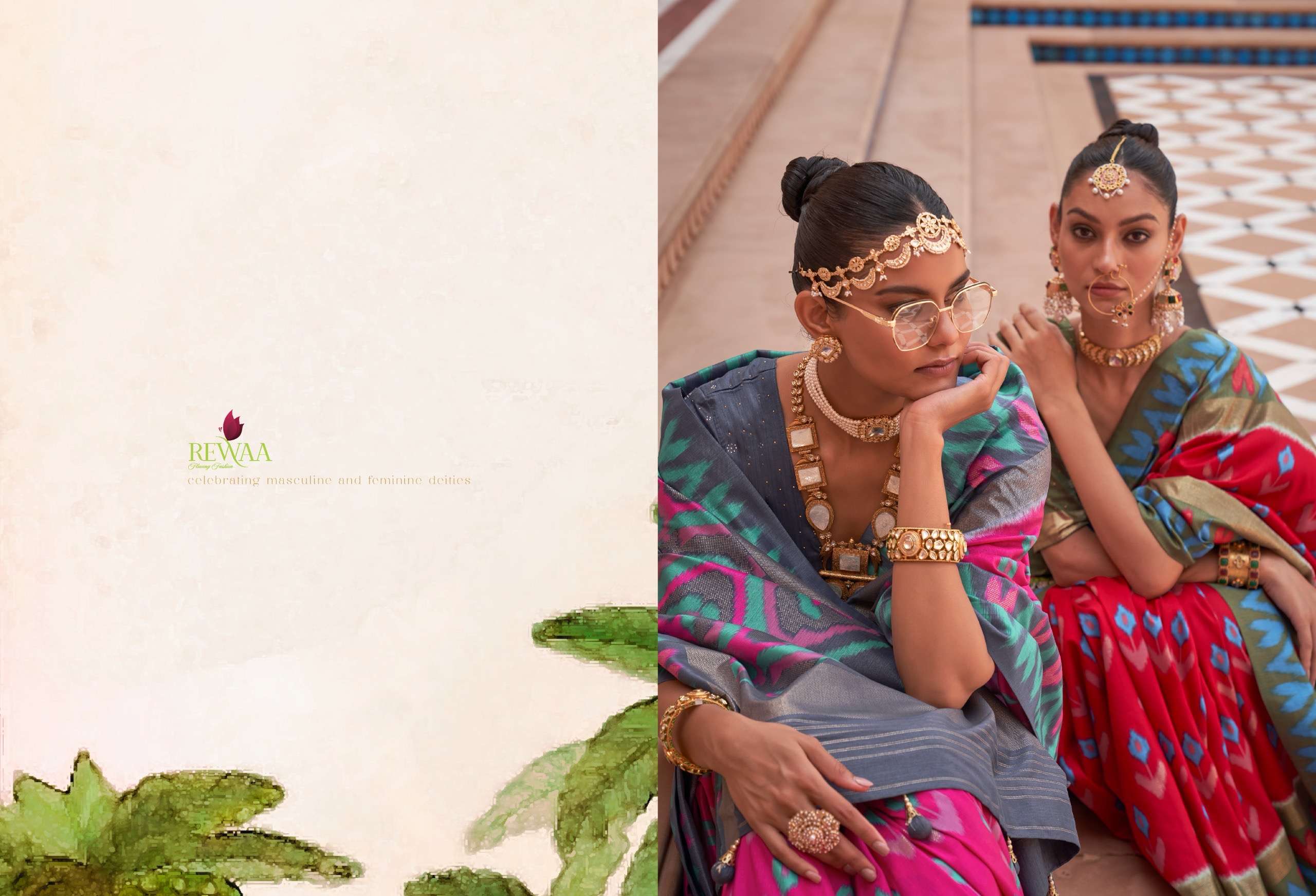 Rewaa shubharambh vol-3 series 590-601 smooth silk wholesale saree