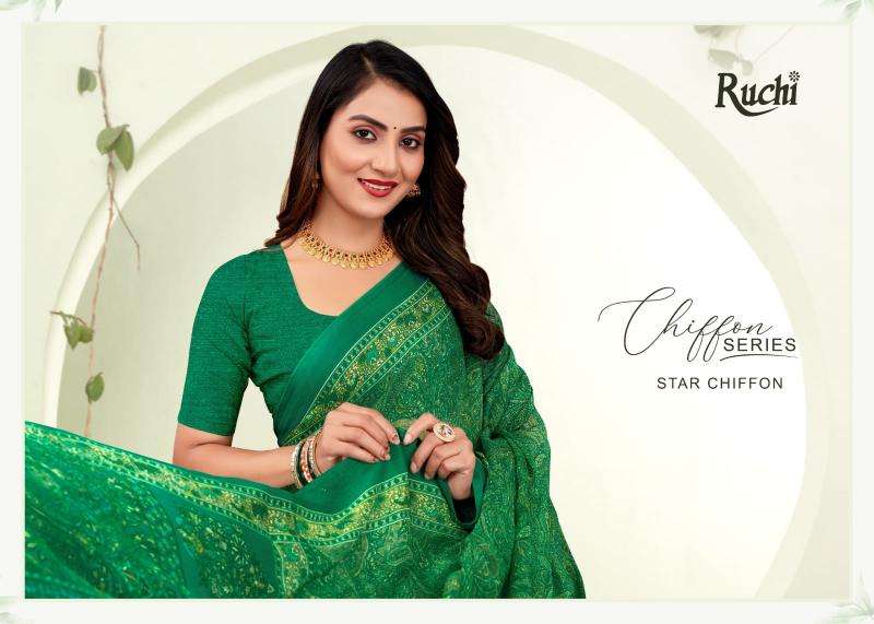 Ruchi star chiffon 188 series 40501-40503 chiffon wholesale saree