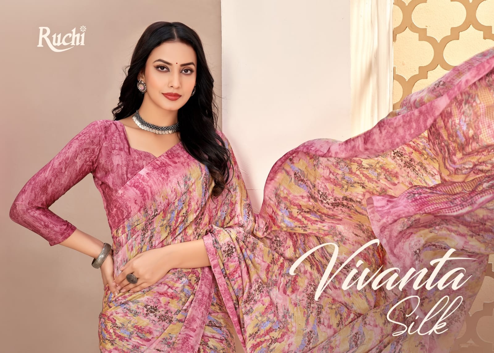 RUCHI VIVANTA SILK VOL-40 Silk Crepe wholesale saree