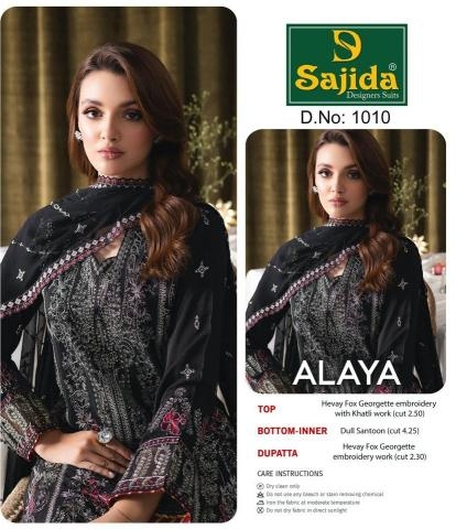 sajida alaya 1010 georgette wholesale suit 