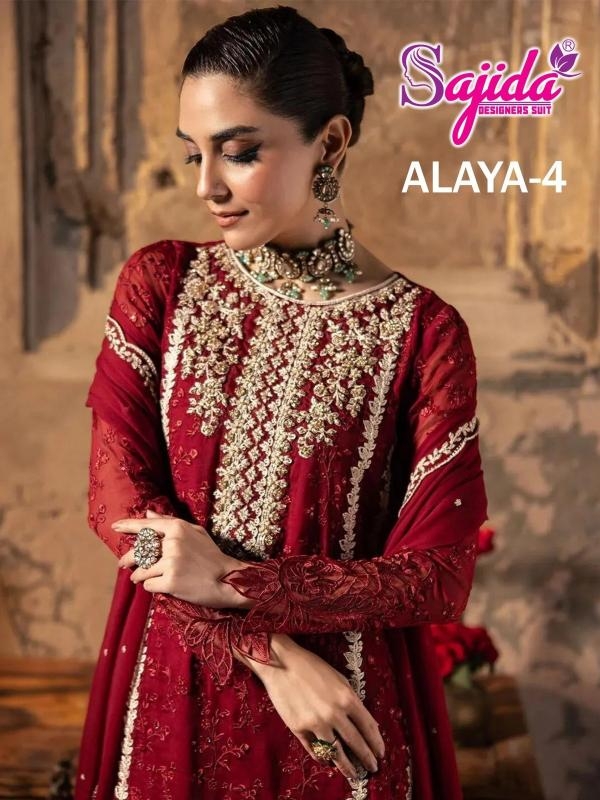 sajida designer alaya vol 4 series 1033-1035 FOX GEORGETTE wholesale suit