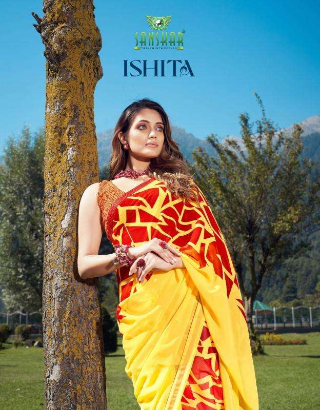 Sanskar tex ishita series 31001-31008 weightless wholesale saree