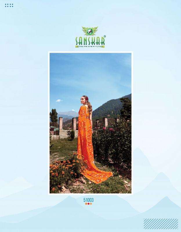Sanskar tex sadhna series 51001-51008 georgette wholesale saree