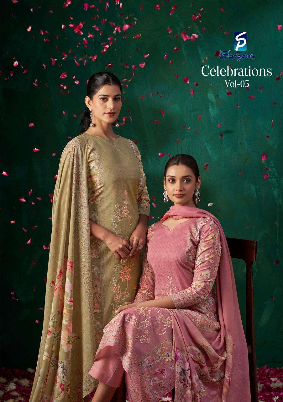 Sargam celebration vol 3 series 2657 cambric wholesale suit