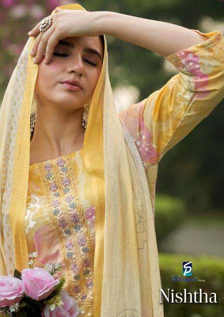 sargam prints nishtha series 2660 A to D pure cambric designer salwar kameez in wholesale