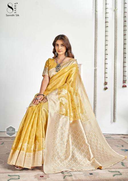 Sarha sannidhi series 104501-104506 tissue wholesale saree