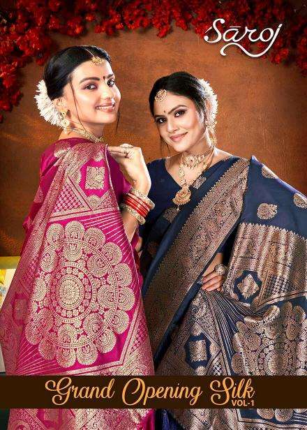 Saroj grand opening silk vol 1 series 1001-1006 silk wholesale saree