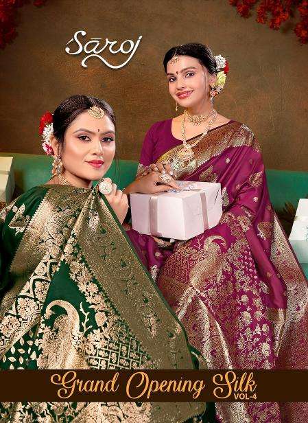 Saroj grand opening silk vol 4 series 1001-1006 silk wholesale saree