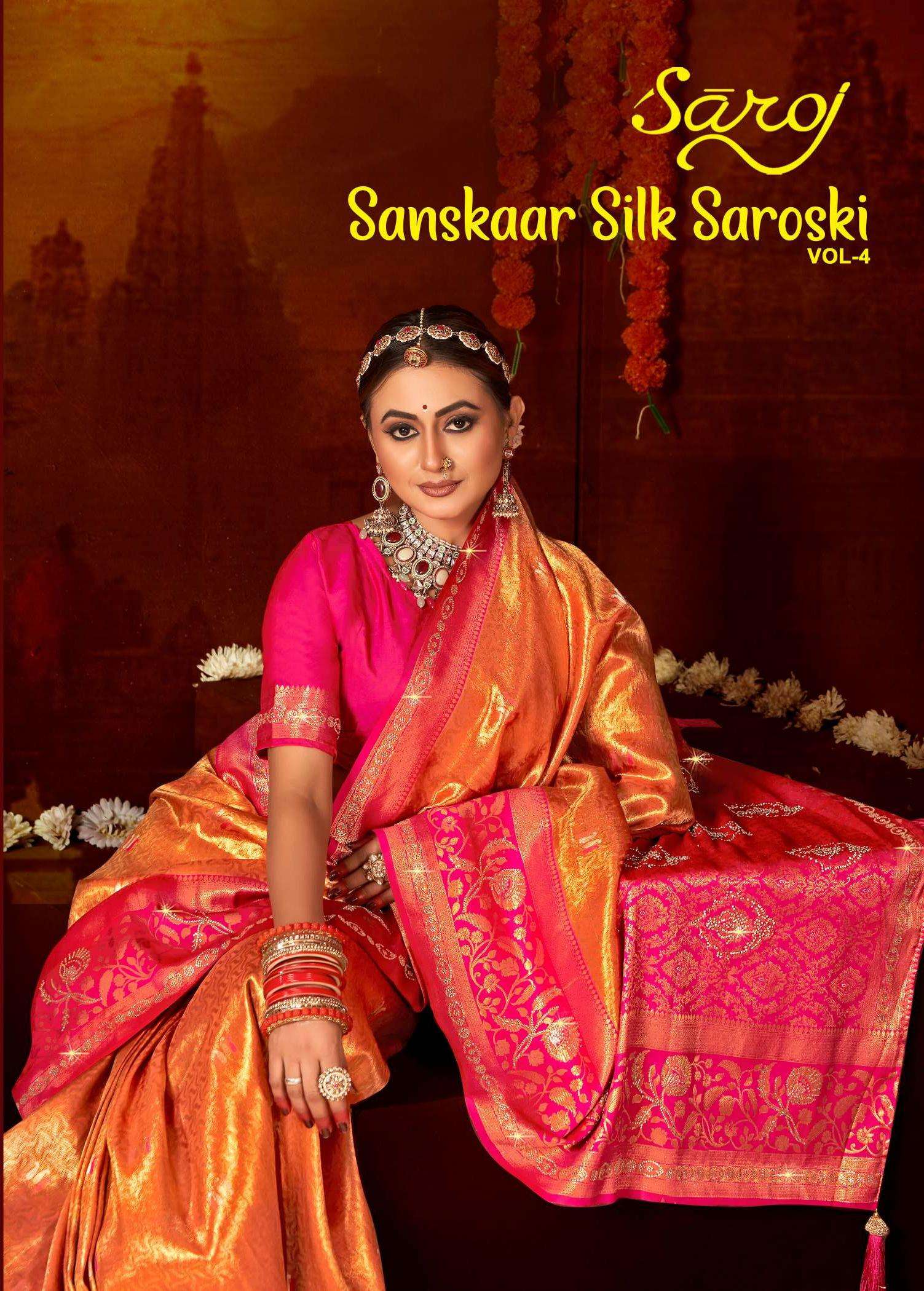 Saroj sanskaar silk saroski vol 4 series 1001-1006 silk wholesale saree