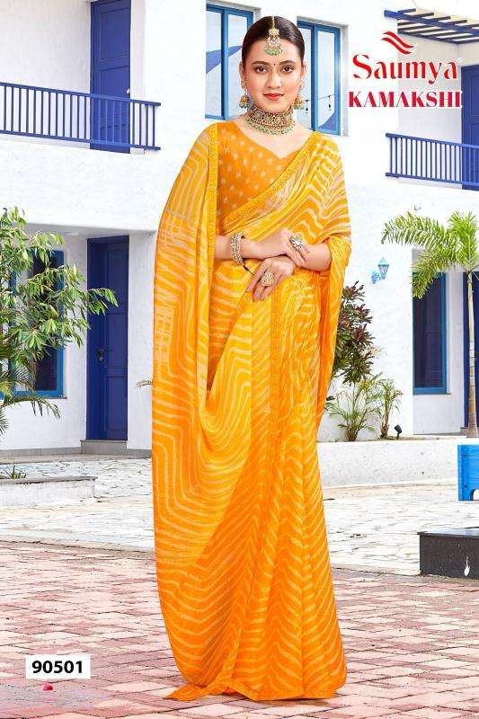 saumya kamakshi series 90501-90508 GEORGETTE wholesale saree