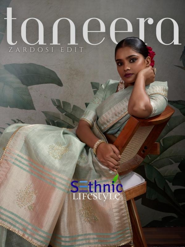 sethnic lifestyle taneera series 85001-85004 linen tissue wholesale saree