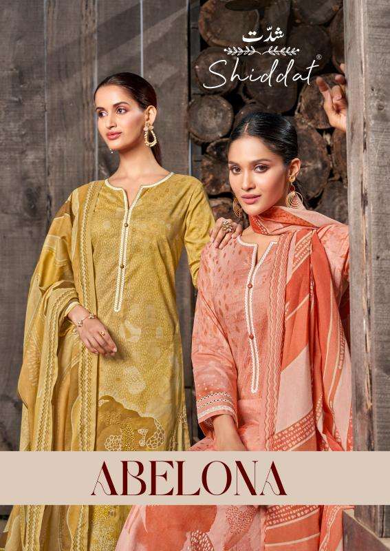 shiddat abelona series 1001-1008 cotton cambric wholesale suit 