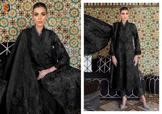 Shraddha maria b lawn series 1001-1008 cotton wholesale suit