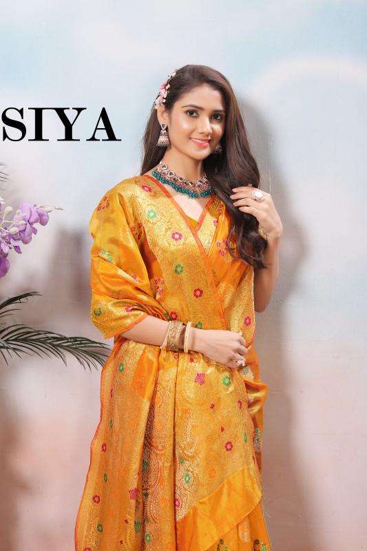 siya 9744a-9744b organza silk wholesale saree