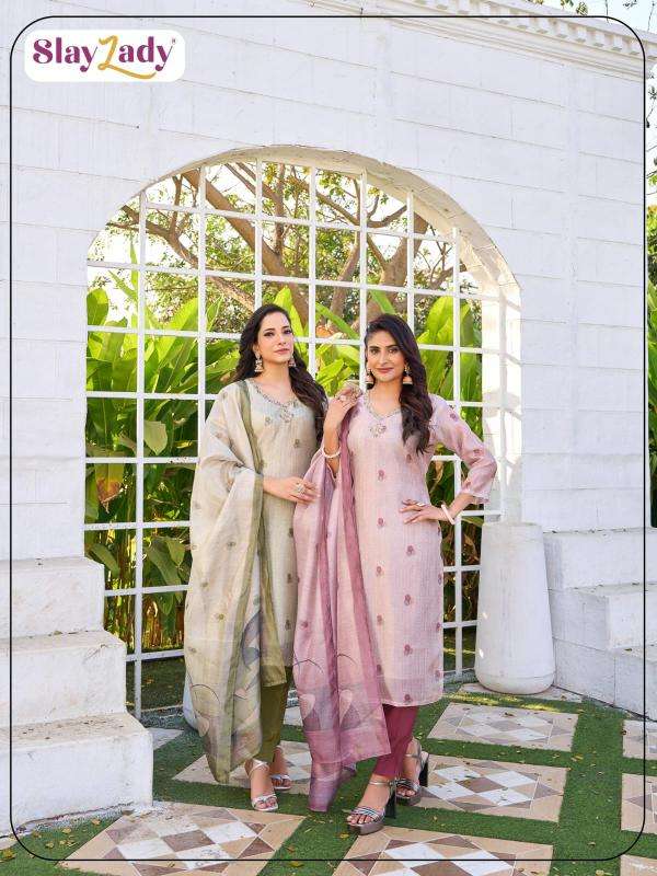 Slay zady rangat series 01-05 fancy silk wholesale suit