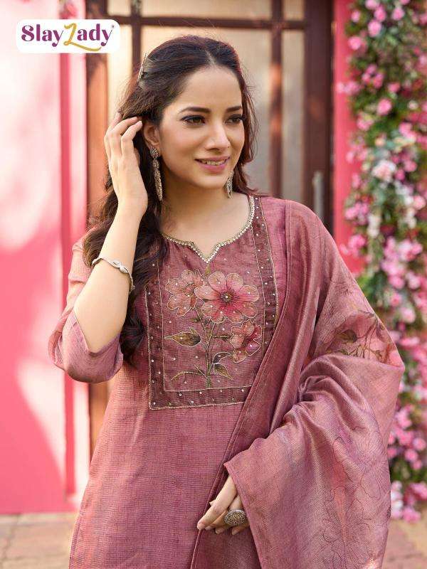 Slay zady rivanta series 01-05 silk digital print wholesale suit