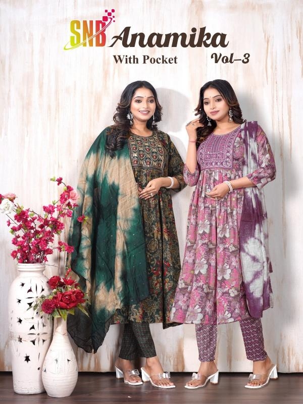 snb anamika vol 3 series 3001-3008 CAPSULE PRINT wholesale suit 