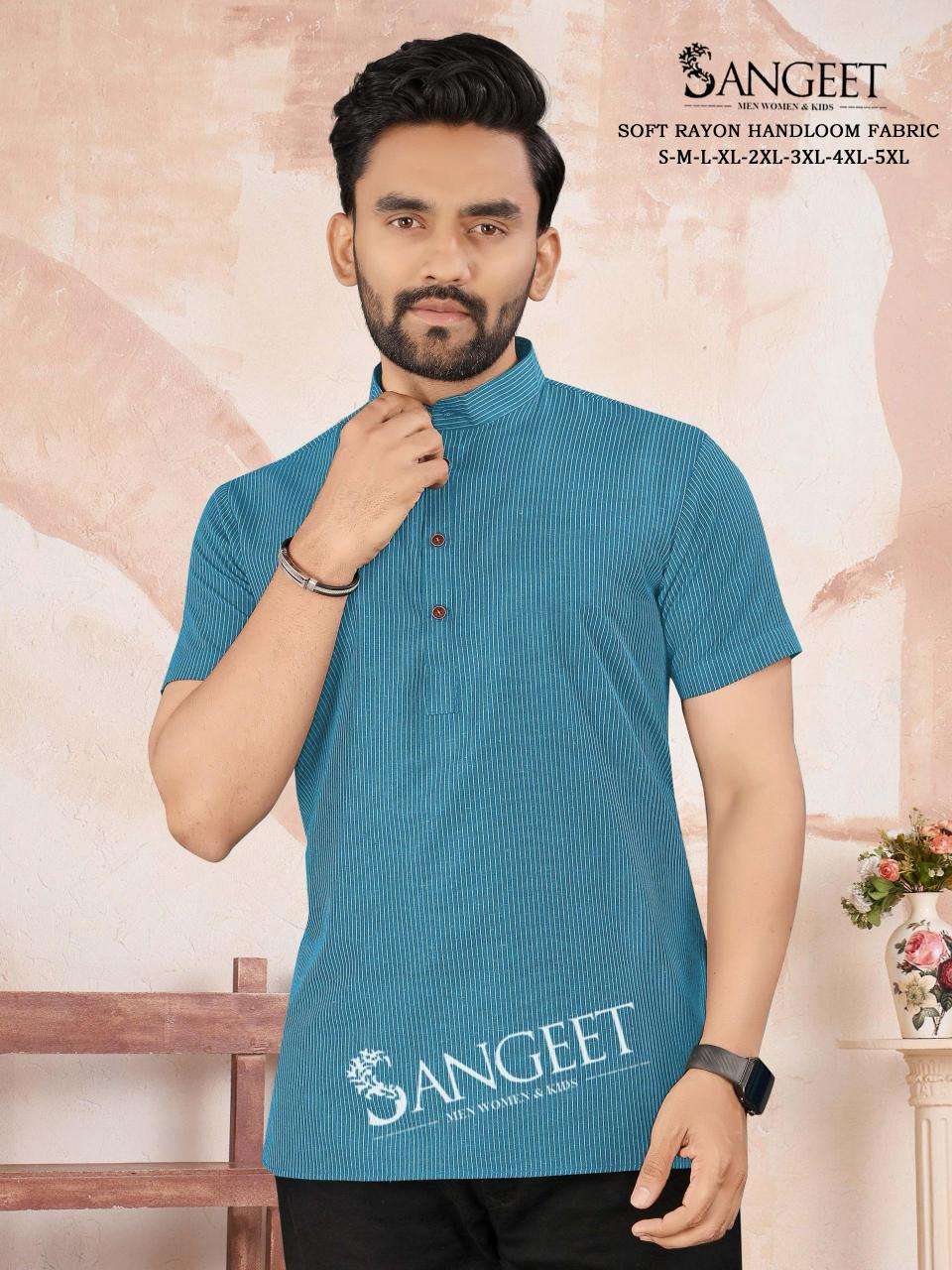 Soft handloom rayon series 1001-1009 rayon wholesale mens shirt