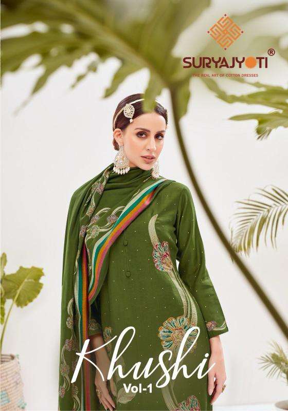 suryajyoti khushi vol 1 series 1001 to 1004 roman vertigan luxurious suit in wholesale