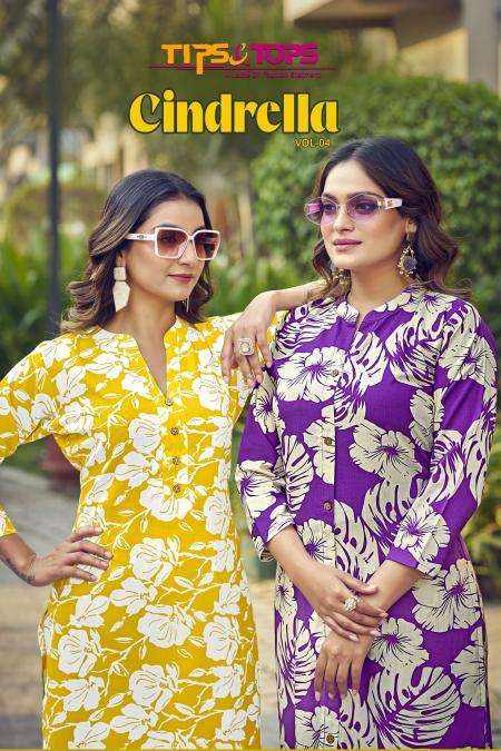 Tips & tops cinderella vol 4 series 1001-1006 rayon wholesale kurti