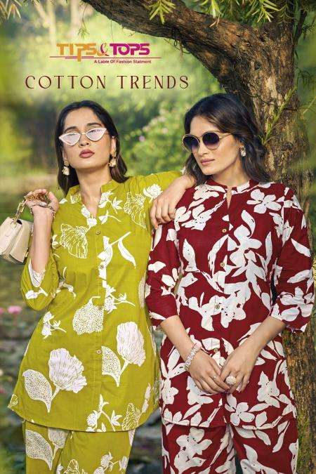 tips & tops cotton trends series 1001-1006 Cotton Print co-ord sets