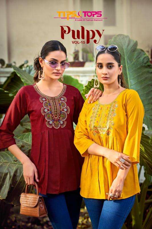 Tips & tops pulpy vol 15 series 1001-1009 rayon wholesale tops