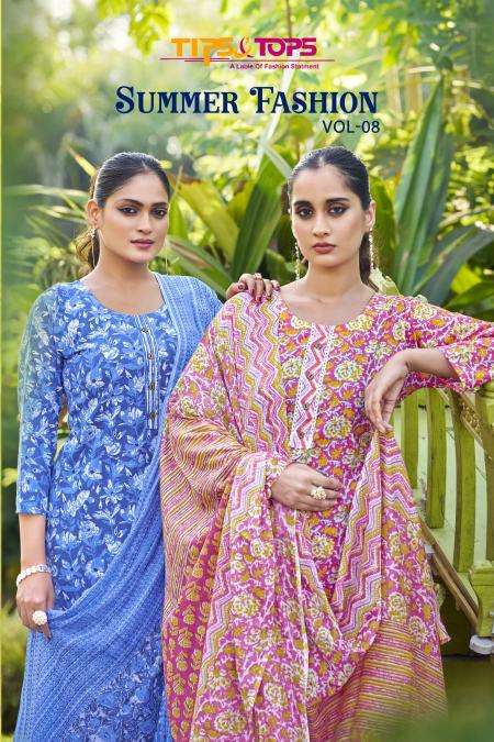 Tips & tops summer fashion vol 8 series 1001-1006 cotton wholesale suit