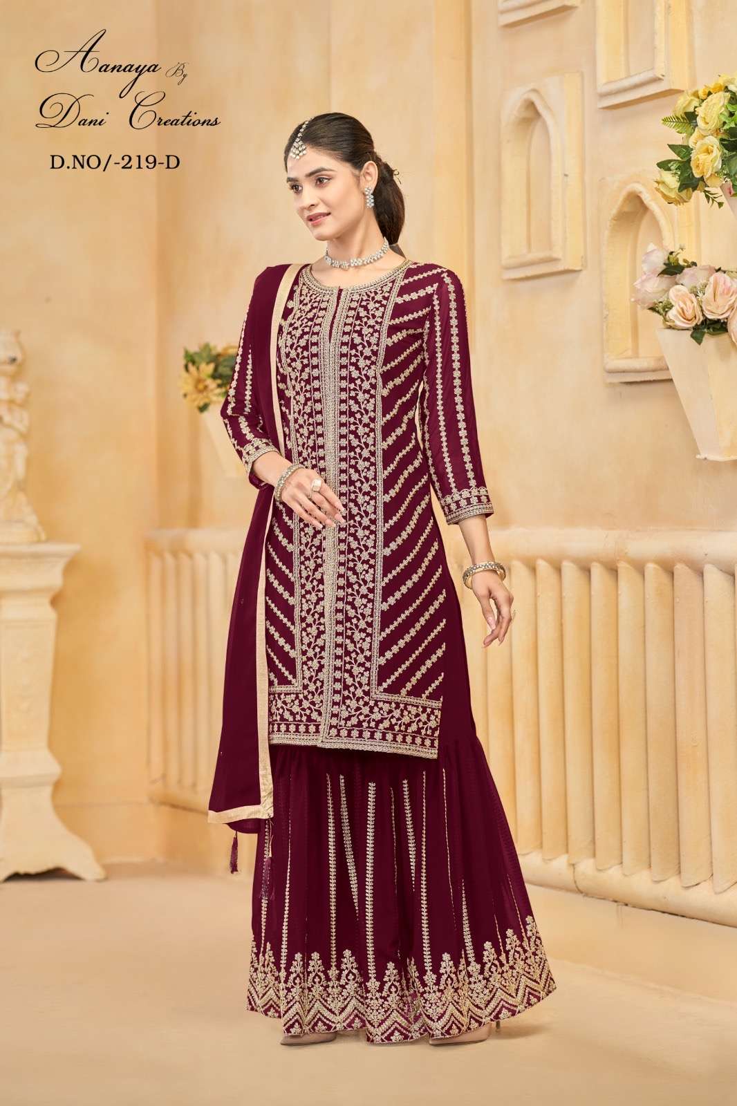 Twisha aanaya vol-219 faux georgette wholesale suit