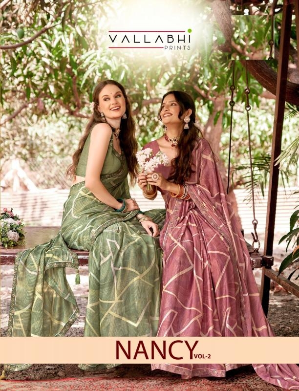 vallabhi prints nancy vol 2 series 33261-33266 chiffon wholesale saree