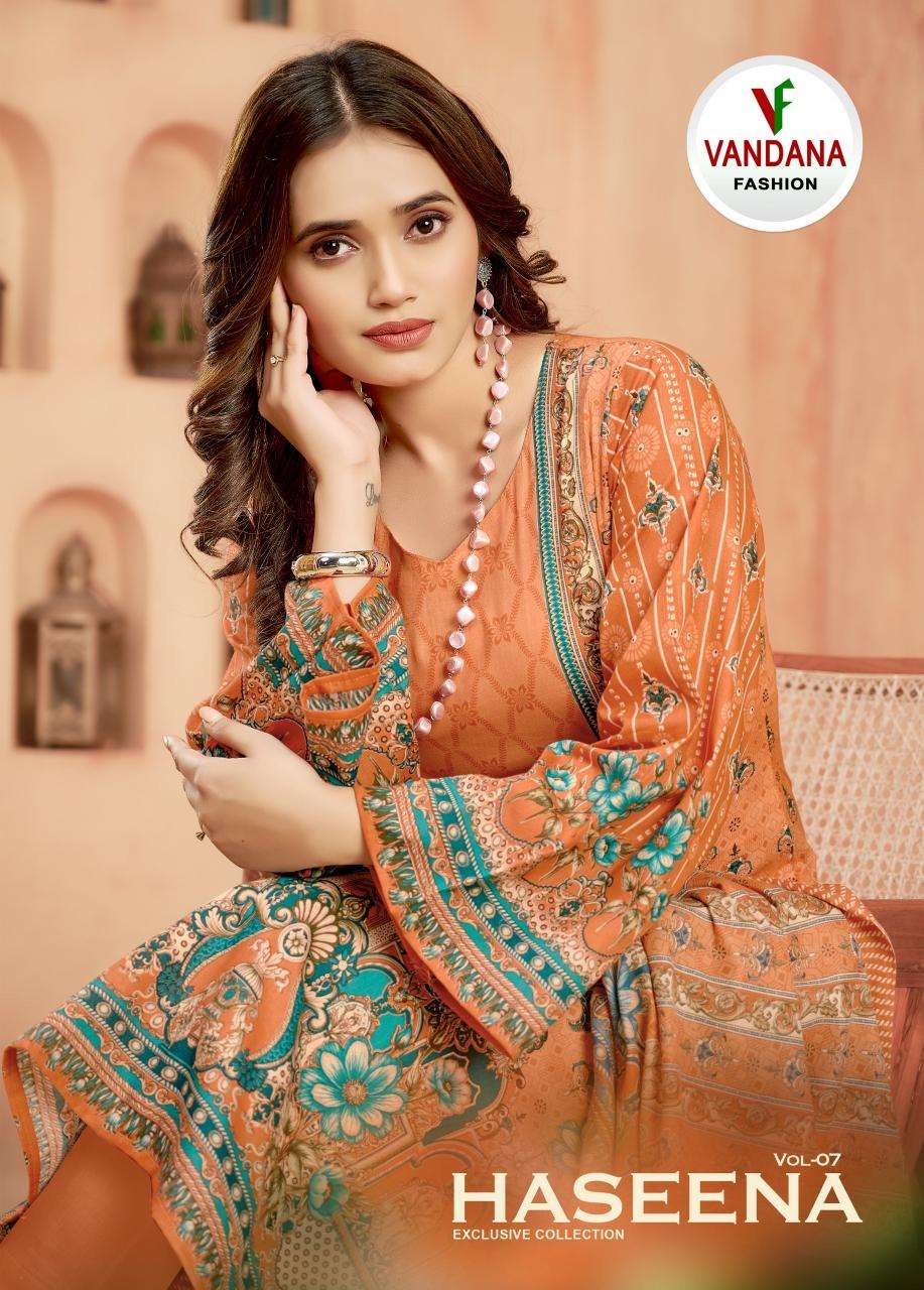 Vandana fashion haseena vol 7 series 5001-5008 cotton wholesale suit