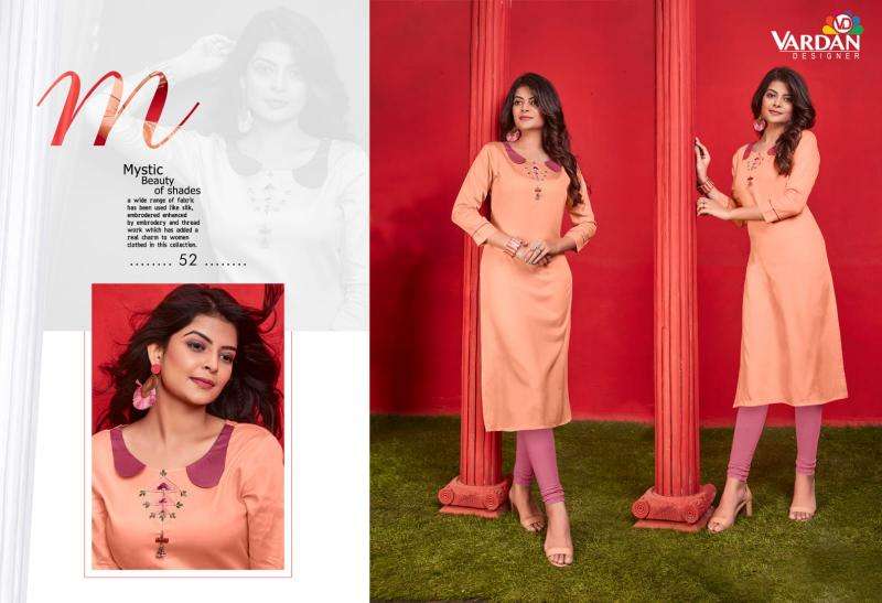  Vardan designer jaam vol 1 series 52-53 cotton long kurti