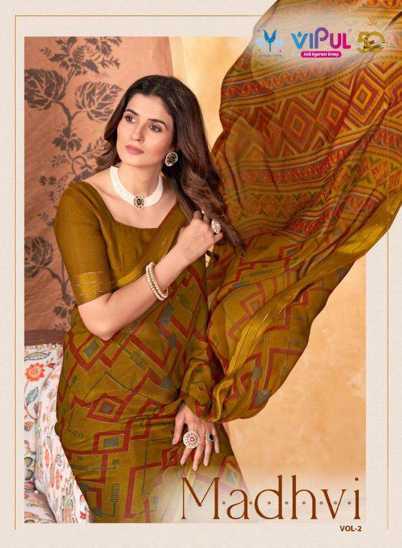 Vipul fashion madhavi vol 2 series 82107-82115 simmer chiffon saree