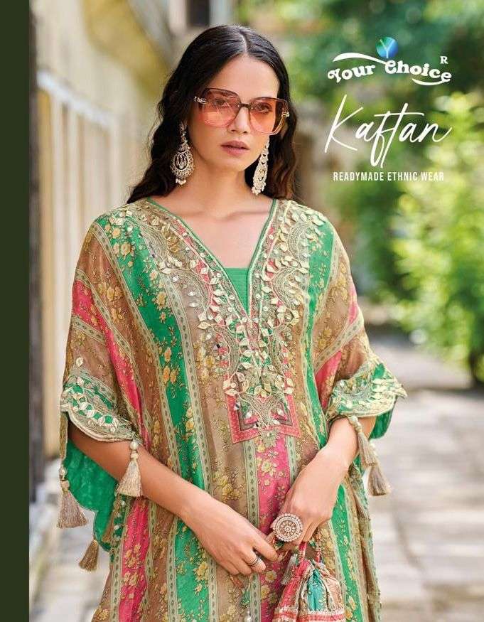 your choice kaftan Heavy Chinon Kaftan uniq emb 