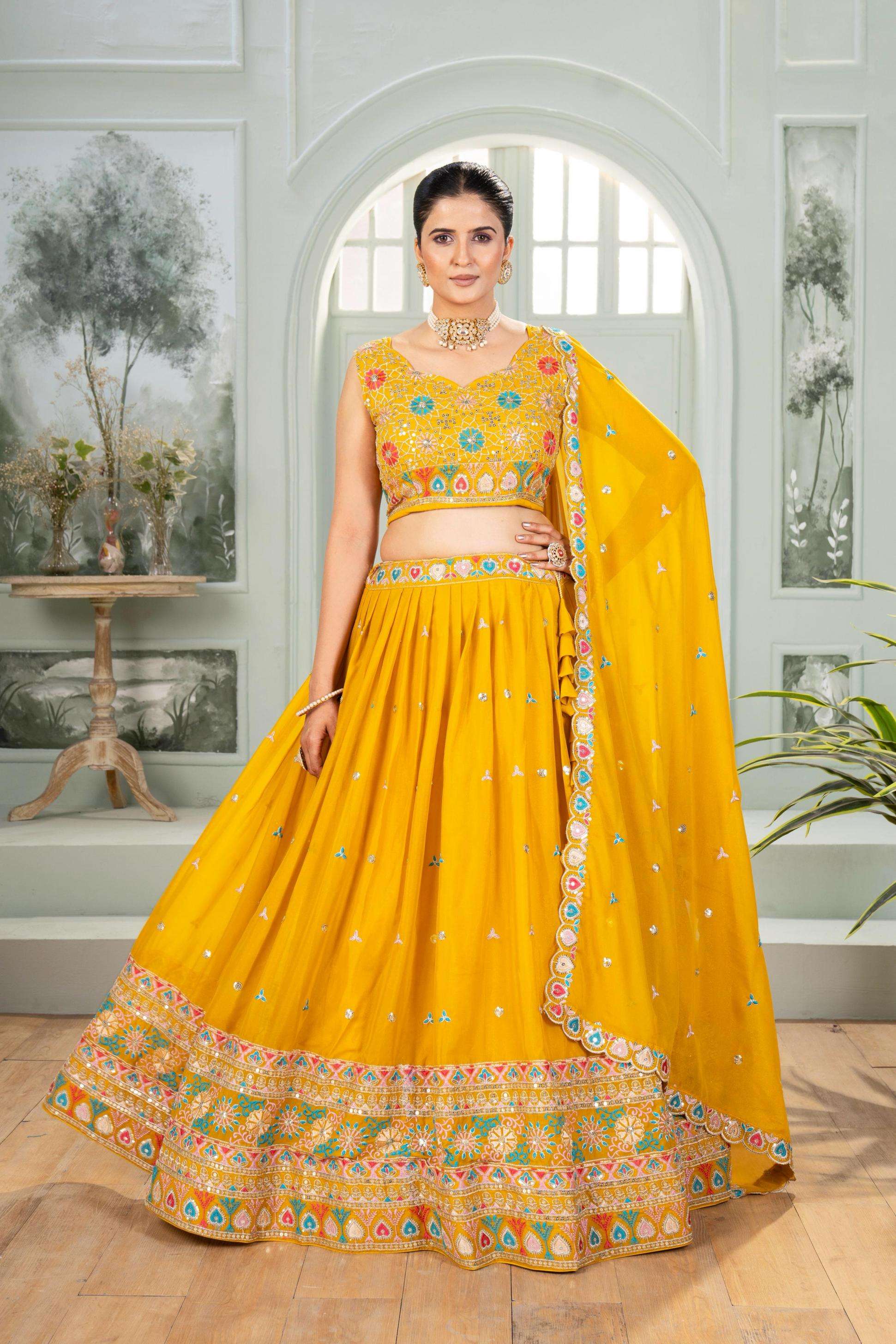 5111 star georgette sequence work traditional chaniya choli for wedding festivals