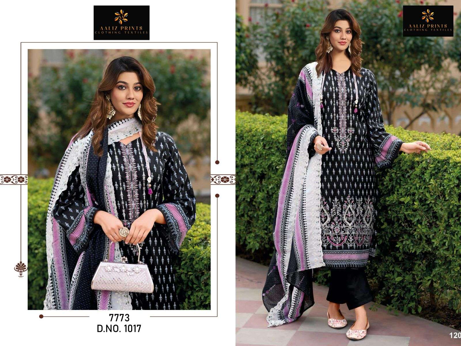 AALIZ PRINT 1017 LUXURY LAWN wholesale suit 
