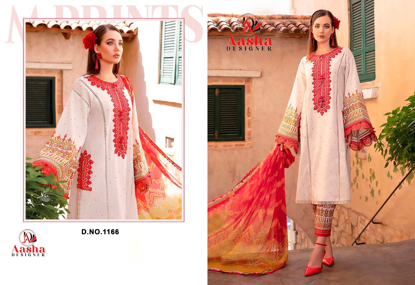 AASHA DESIGNER 1166 pure cotton wholesale suit 