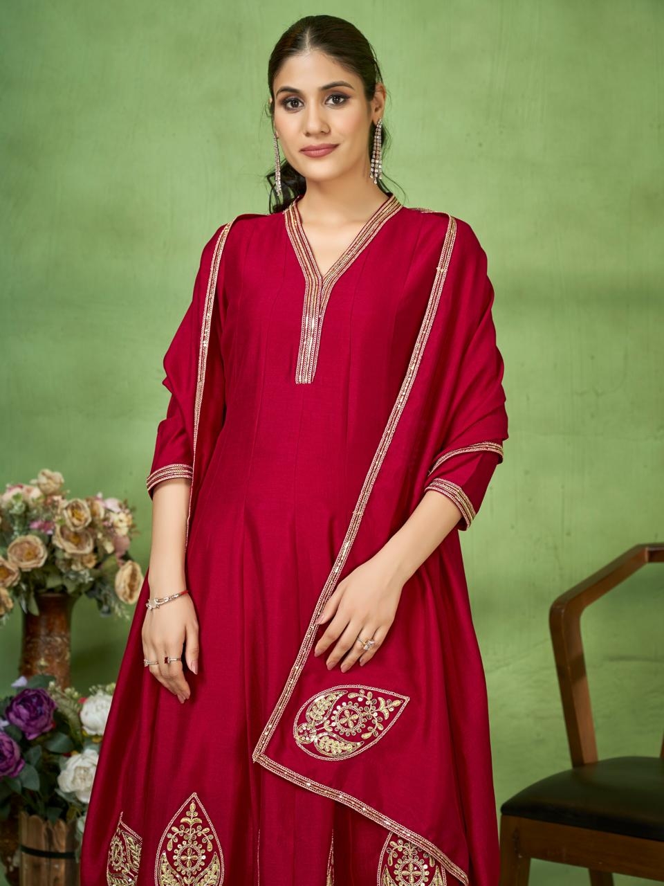 Anarkali Vol 1 Vichitra  With Heavy Embroidery wholesale suit 