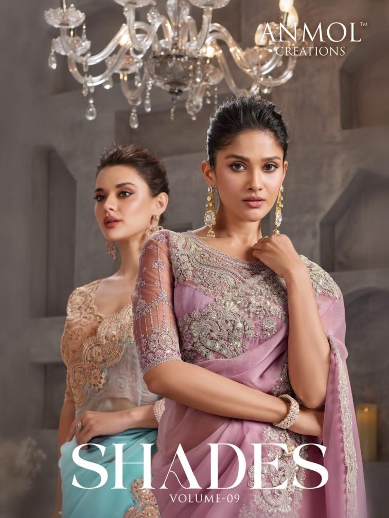 anmol shades vol 9 series 3501-3515 SILK CRUSH wholesale saree