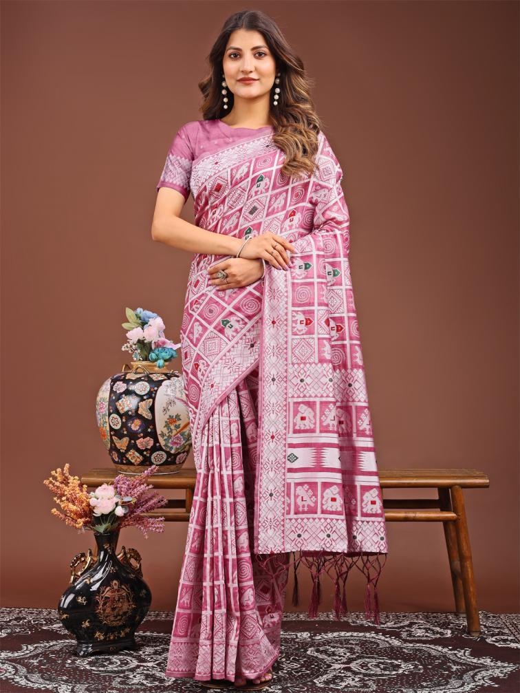 astita BANDEJ series 1001-1006 nen Cotton wholesale saree
