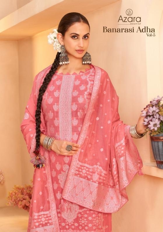 azara banarasi adah vol 5 series 111001-111006 COTTON JACQUARD wholesale suit 