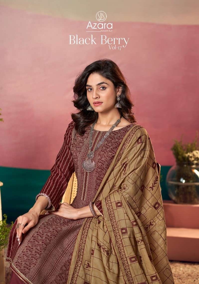 azara black berry vol 17 series 112001-112004 Blossom cotton wholesale suit 