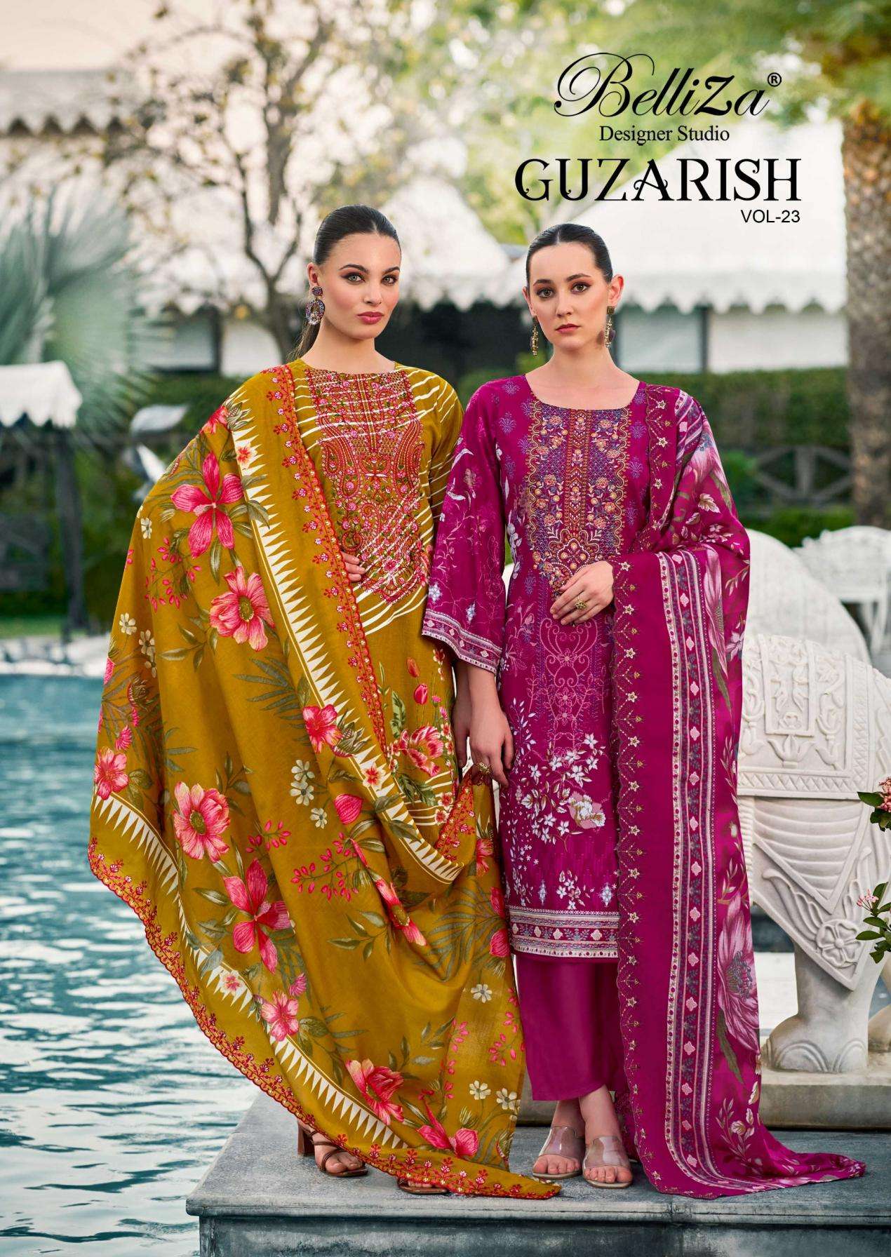 belliza guzarish vol 23 series 847001-847010 cotton wholesale suit