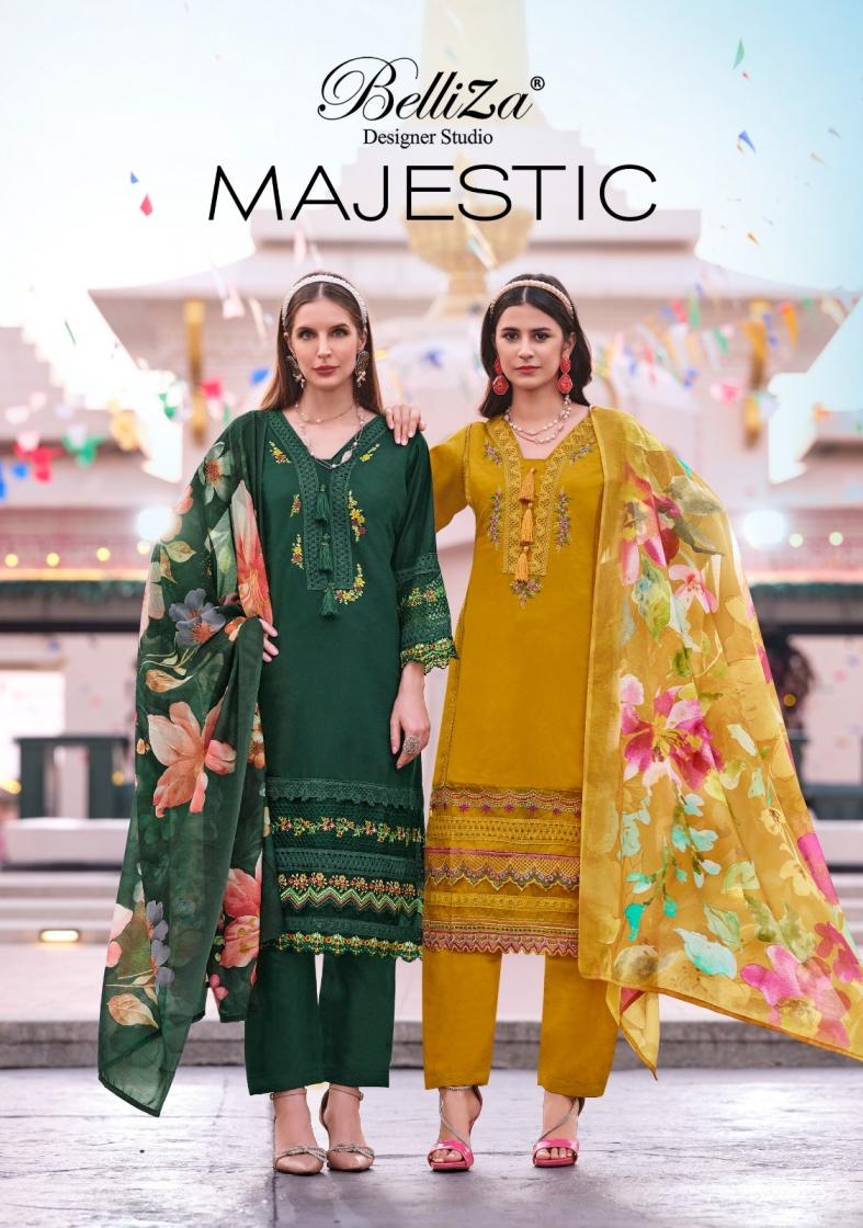 belliza majestic series 820001-820006 roman silk pakistani suit for ladies