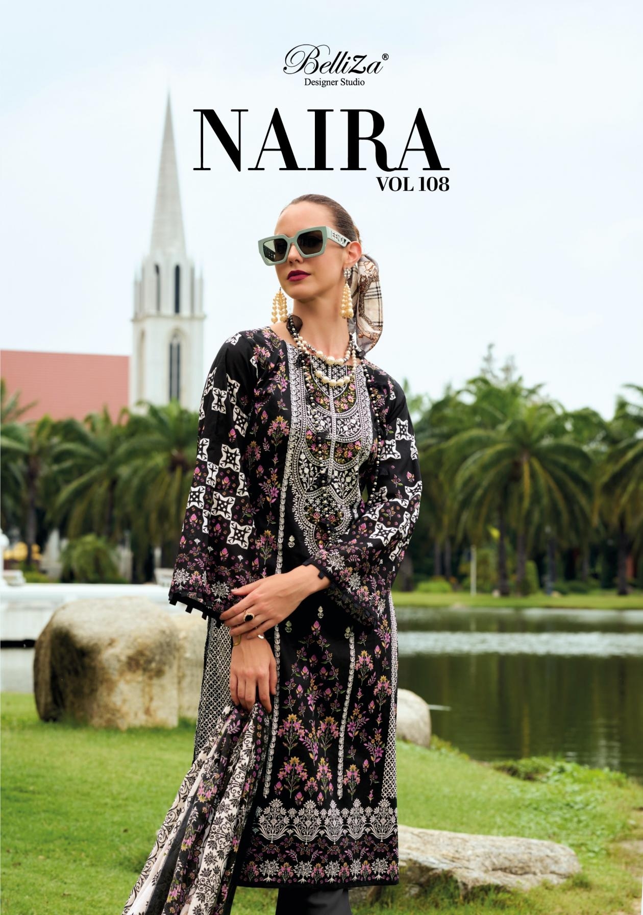 belliza naira vol 108 series 1047001-1047008 Pure Cotton wholesale suit 