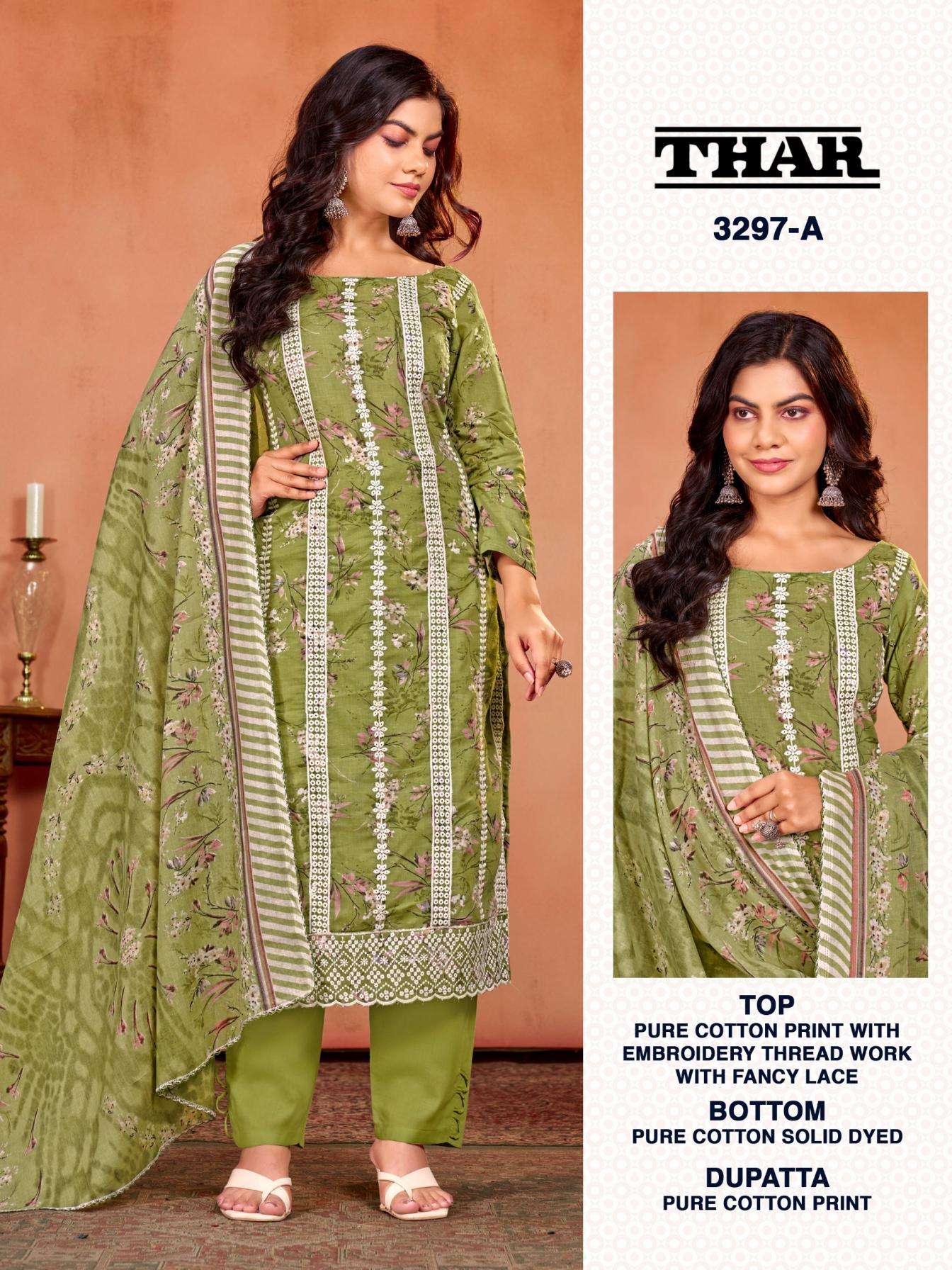 bipson prints thar 3297 cotton wholesale suit 