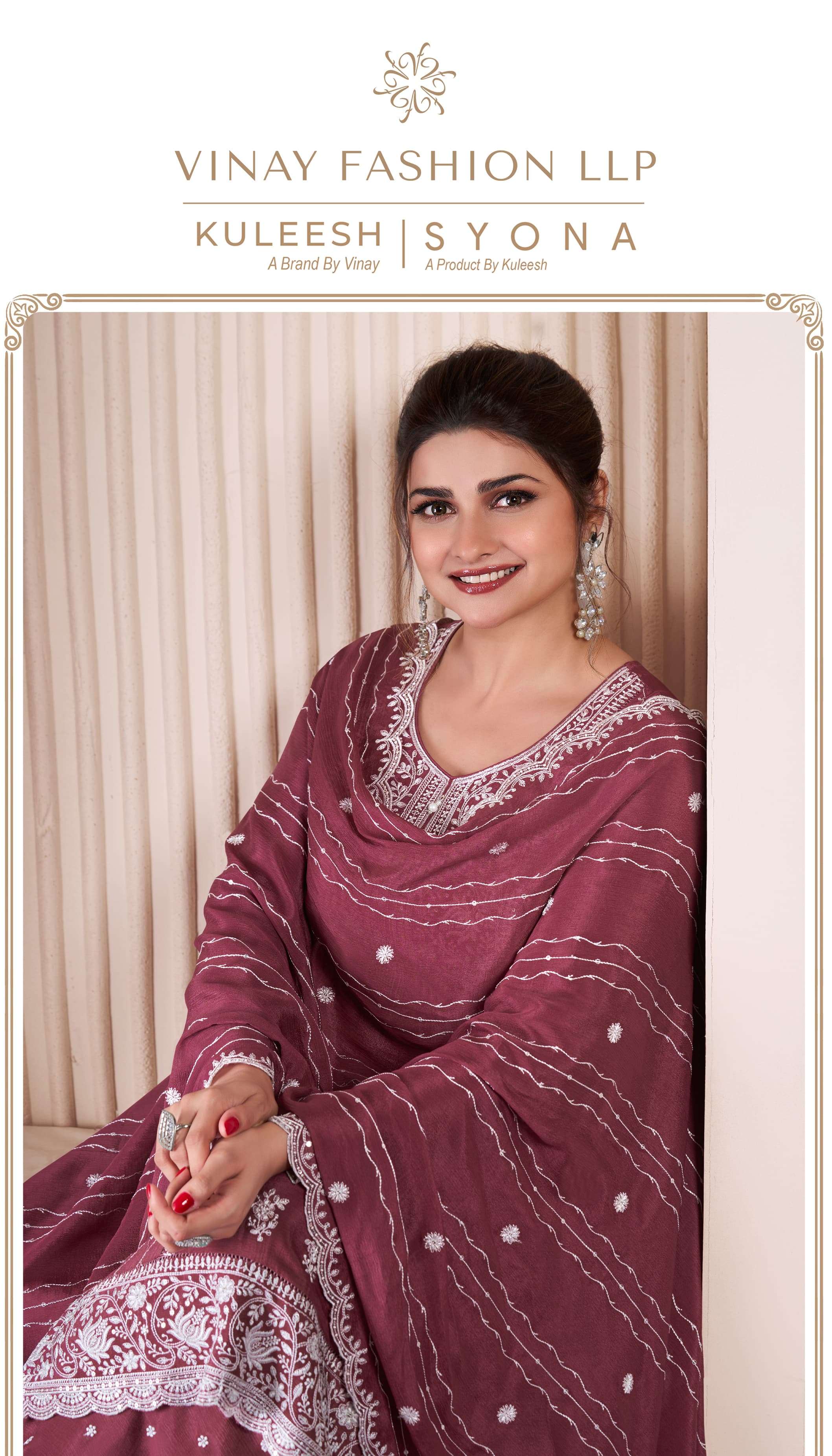 bt 285 HEAVY THREAD EMBROIDERED CHINON wholesale suit 