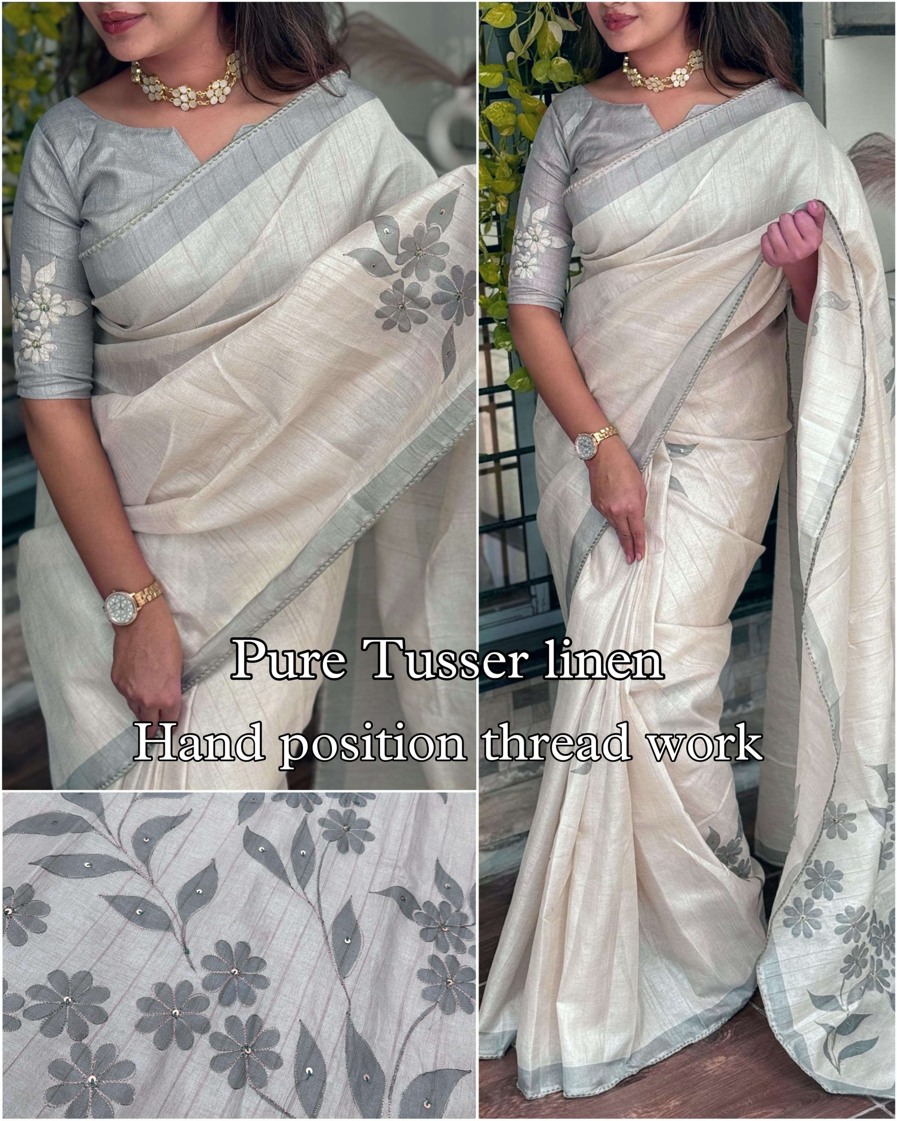 BT-56 Aditi linen cotton wholesale saree